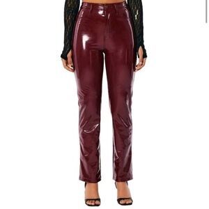 Social Tourist Faux leather pants red - size 00/24